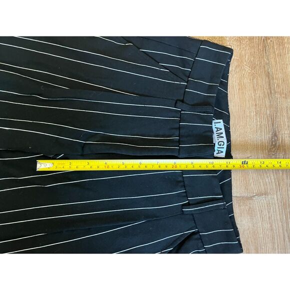 I.AM.GIA Black Stripe Wide Leg Pants Trousers Women's Size 24 - Picture 6 of 9